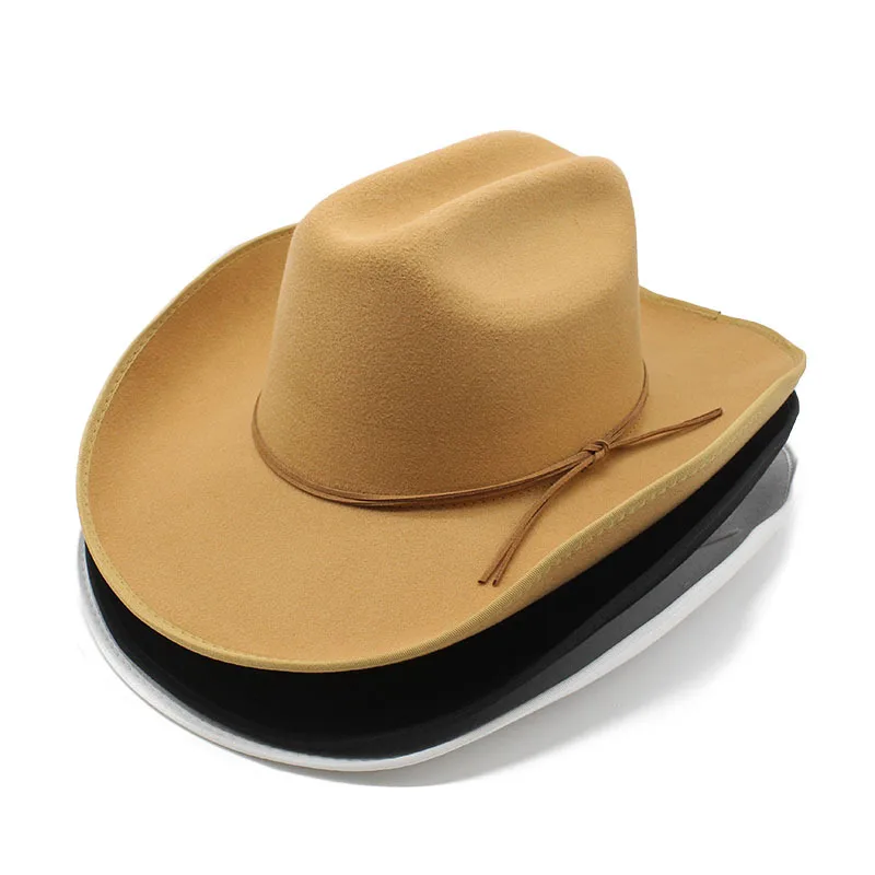

Autumn And Winter Fine Woolen Big Brim Tibetan Hat Big Denim Top Hat Tibetan Men's Outdoor Shaping Felt Cap