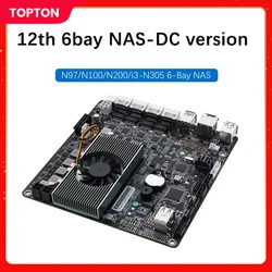 Topton 12th Gen i3-N305 N100 4*2.5G i226 NAS Motherboard 6-Bay 6*SATA3.0 Soft Routing 1xDDR5 2xM.2  NVMe Firewall ITX Mainboard