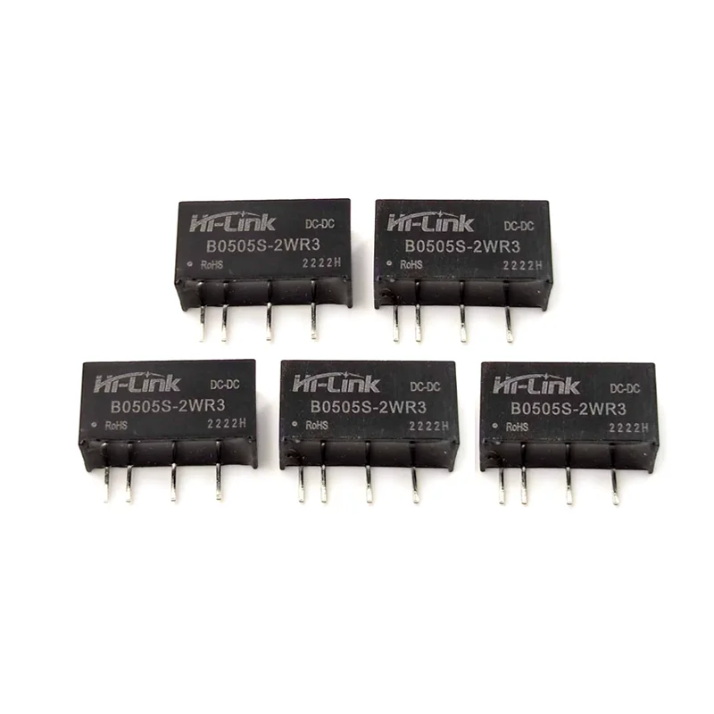 

Hi-Link Smart home 50pcs Hi-Link Small Size 5V 2W 90% Conversion Efficiency DC DC Converter Voltage Transformer B0505S-2WR3