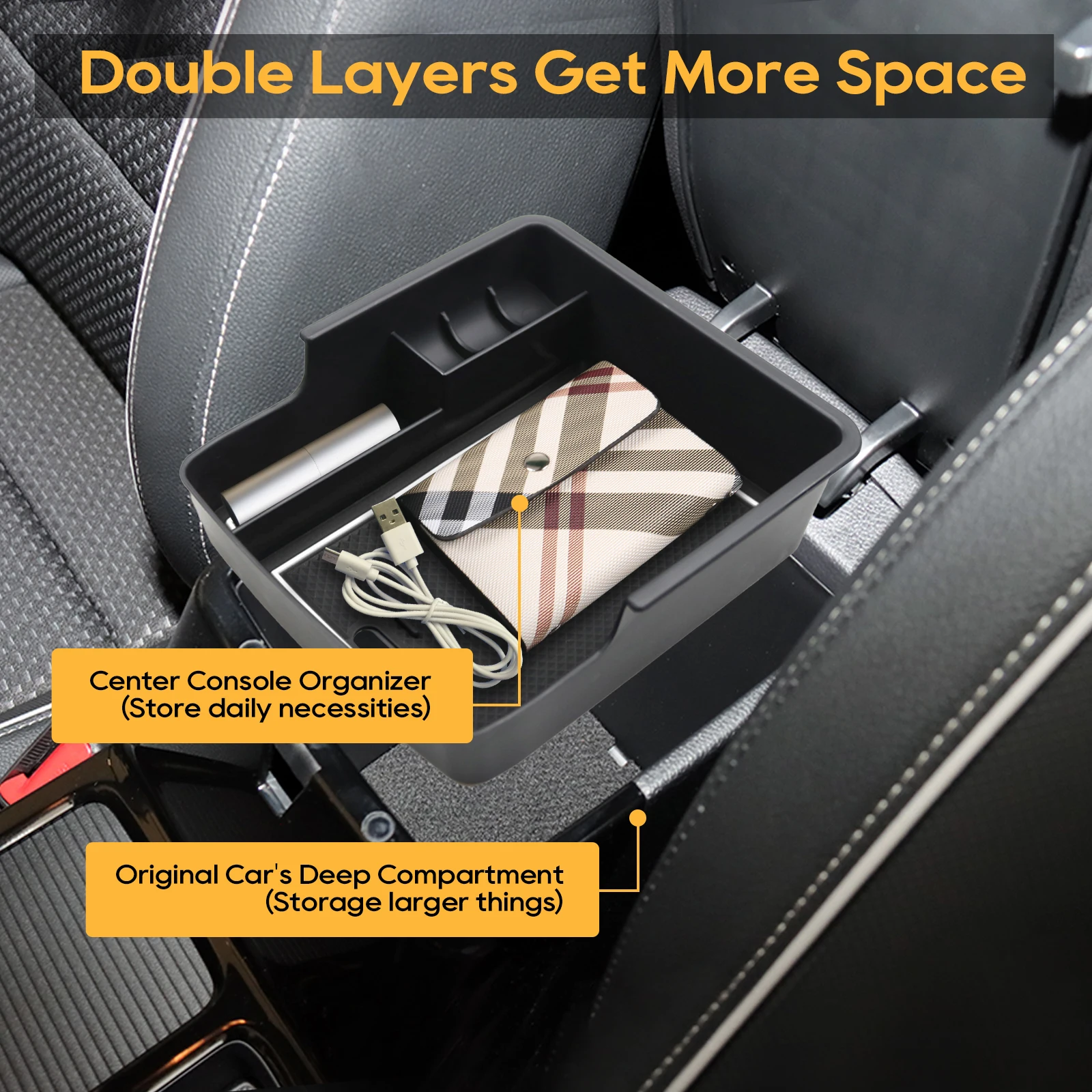 LFOTPP Car Armrest Storage Box for XCeed GT Line 2020-2023 Central Control Container Storage Box Auto Interior XCeed Accessories