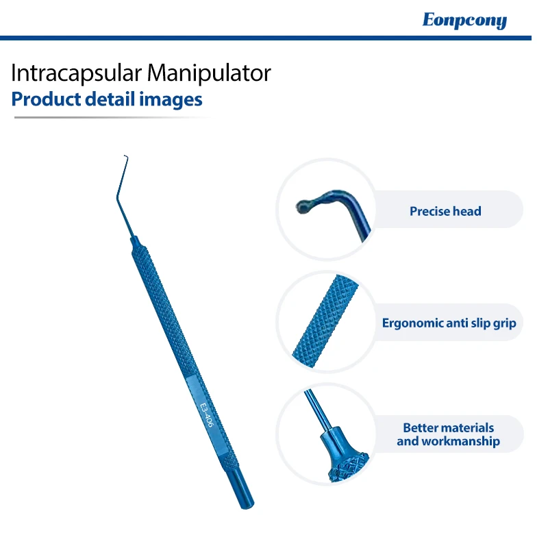 Intracapsular Manipulator Titanium Alloy Ophthalmic Micro Surgical Instrument Precision Lens Manipulating Tool For Cataract Eye