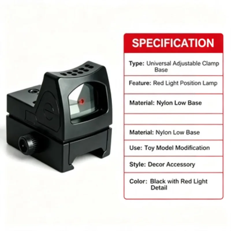 Anti Rust Nylon Low Base Clamp Red Position Light Decor Ornament Fine Tuning Clamp Size Hobby Parts