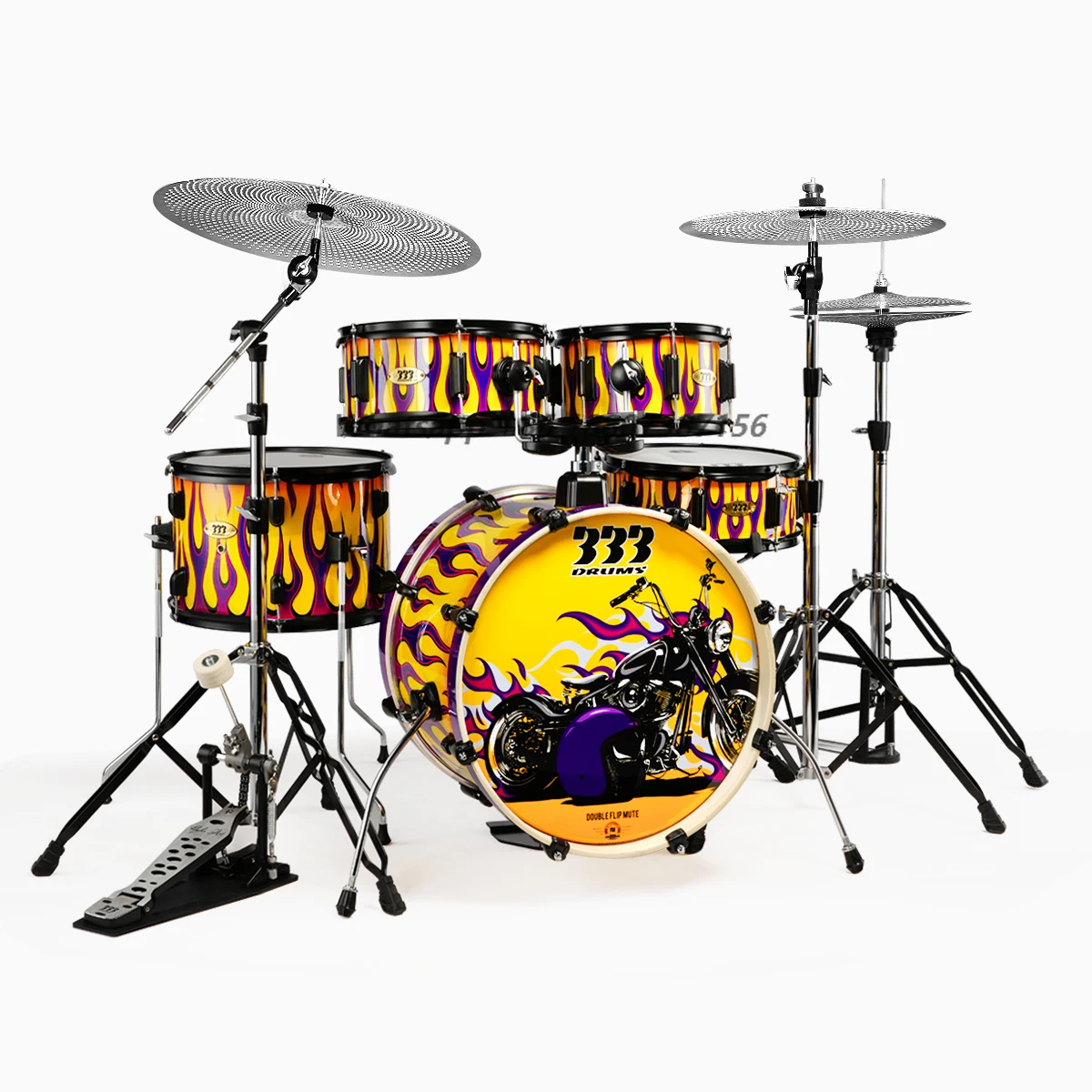 

PD Professional Acoustic Drum Kit Set Hot-Selling Complete Accessory Package for Beginners Including Free Cymbals for Musicians