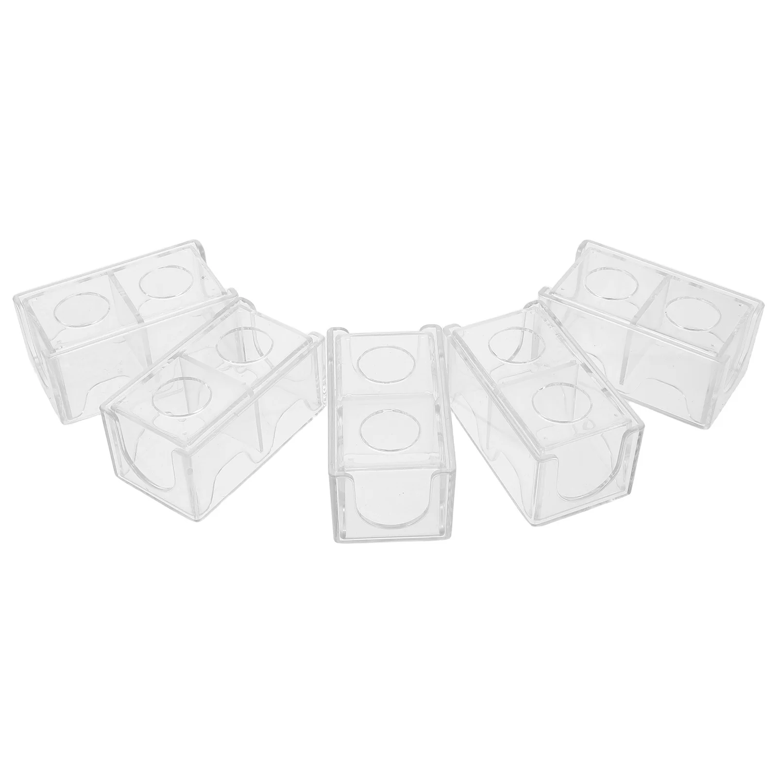 

5Pcs Billiards Chalk Holder Transparent Acrylic Storage Case for Pool Cue Chalk Dry Keep Compact Portable Design Universal Fit