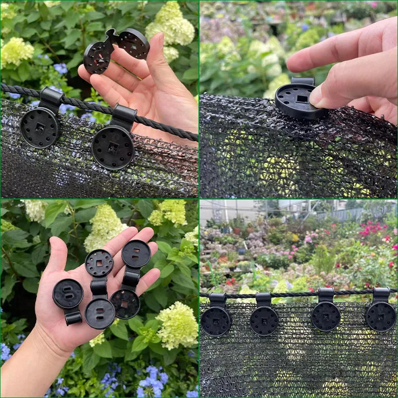 50/40/30/20/10Pcs Shade Cloth Clip Shade Fabric Clamps Grommets for Net Mesh Cover Sunblock Fabric in Garden Backyard