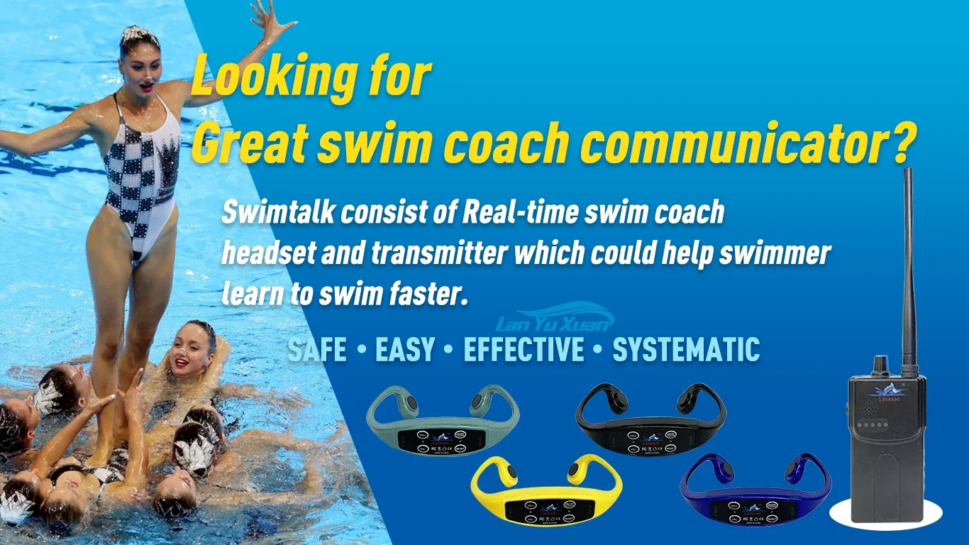 FM Wireless Transmission Swim Training System 1 H800 Audio BT Transmitter and Waterproof Headset 10 H904 Bone Conduction