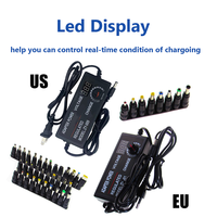 220V To 12V Power Supply AC DC 3V 5V 9V 12V 24V 36V Power Adapter 1A 2A 3A 10A Transformer Adjustable Display Srceen With 34PCS