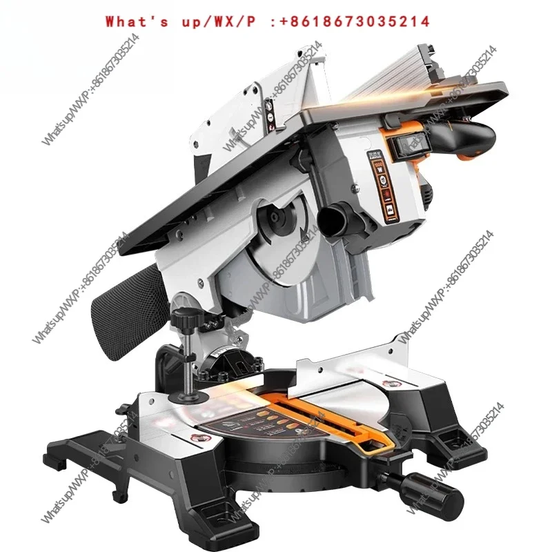 10 Inch Dual-Purpose Compound Miter Saw Woodworking Aluminum Table Saw Integrated Profile Cutting Machine for DIY Projects