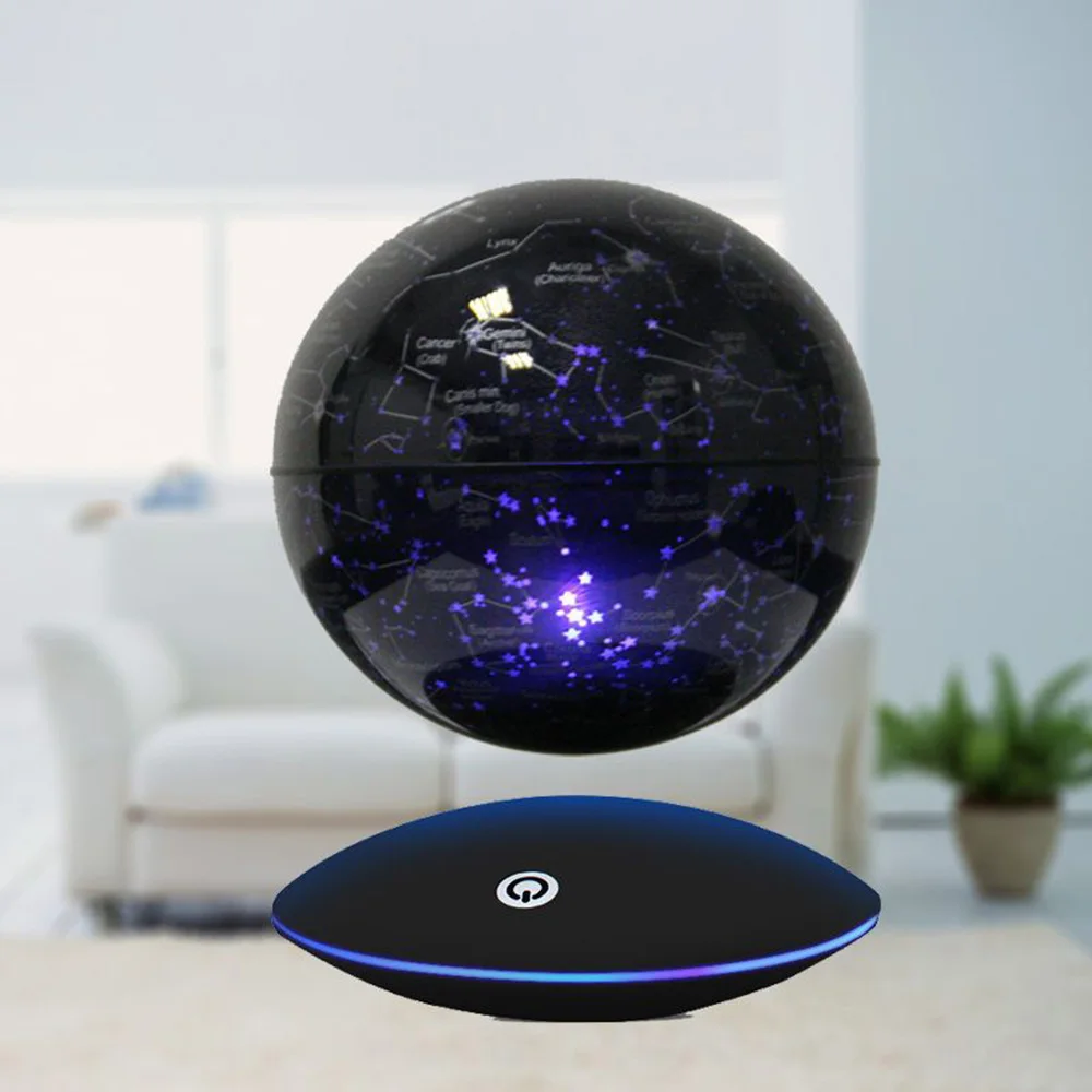 6 Inches Magnetic Levitation 360°Rotate Globe Home Decoration Creative Birthday Gift Magnetic Levitation Globe Living Room Decor