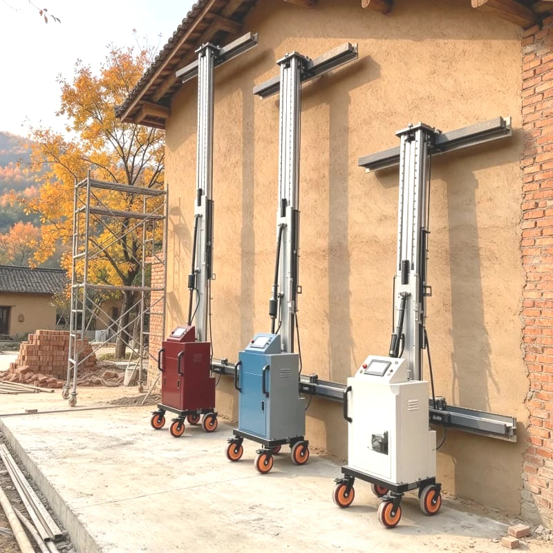 Professional Automatic Wall Plastering Machine Cement Renderer for Villa Interior Laser Sensor Joint Correction Customized