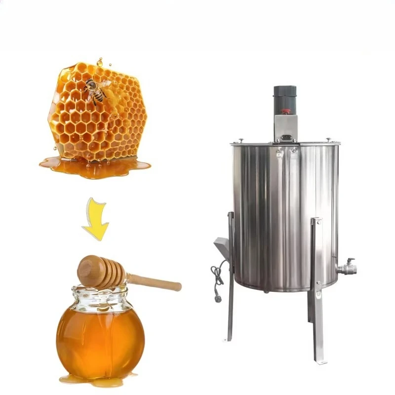 High Speed 8 Frame Honey Extractor Small Farm Beekeeper Honey Packaging Machine Factory