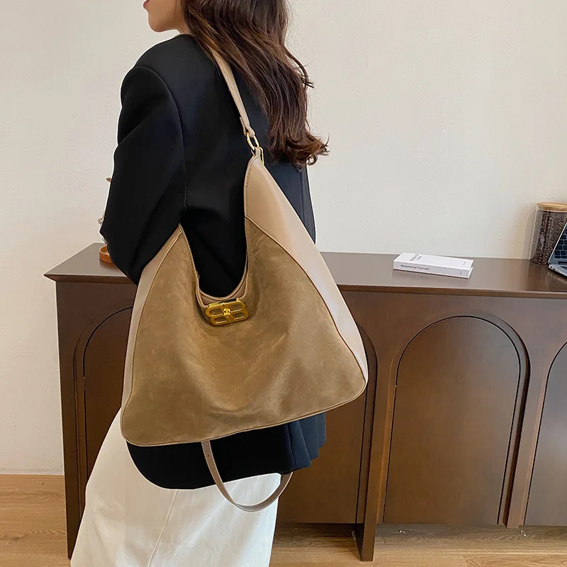 

Стильная женская большая сумка, большой кожаный кошелек на плечо, просторная рабочая сумка, дизайнерская сумка через плечо для женщин, офиса и колледжа