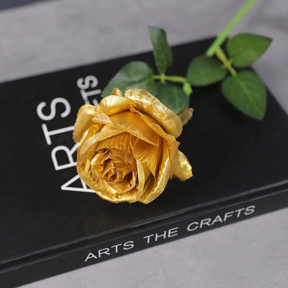 

Realistic Touch Colorful Artificial Roses Flowers Plastic Rainbow Silk Roses Flowers Non-Fading Lifelike Fake Flowers