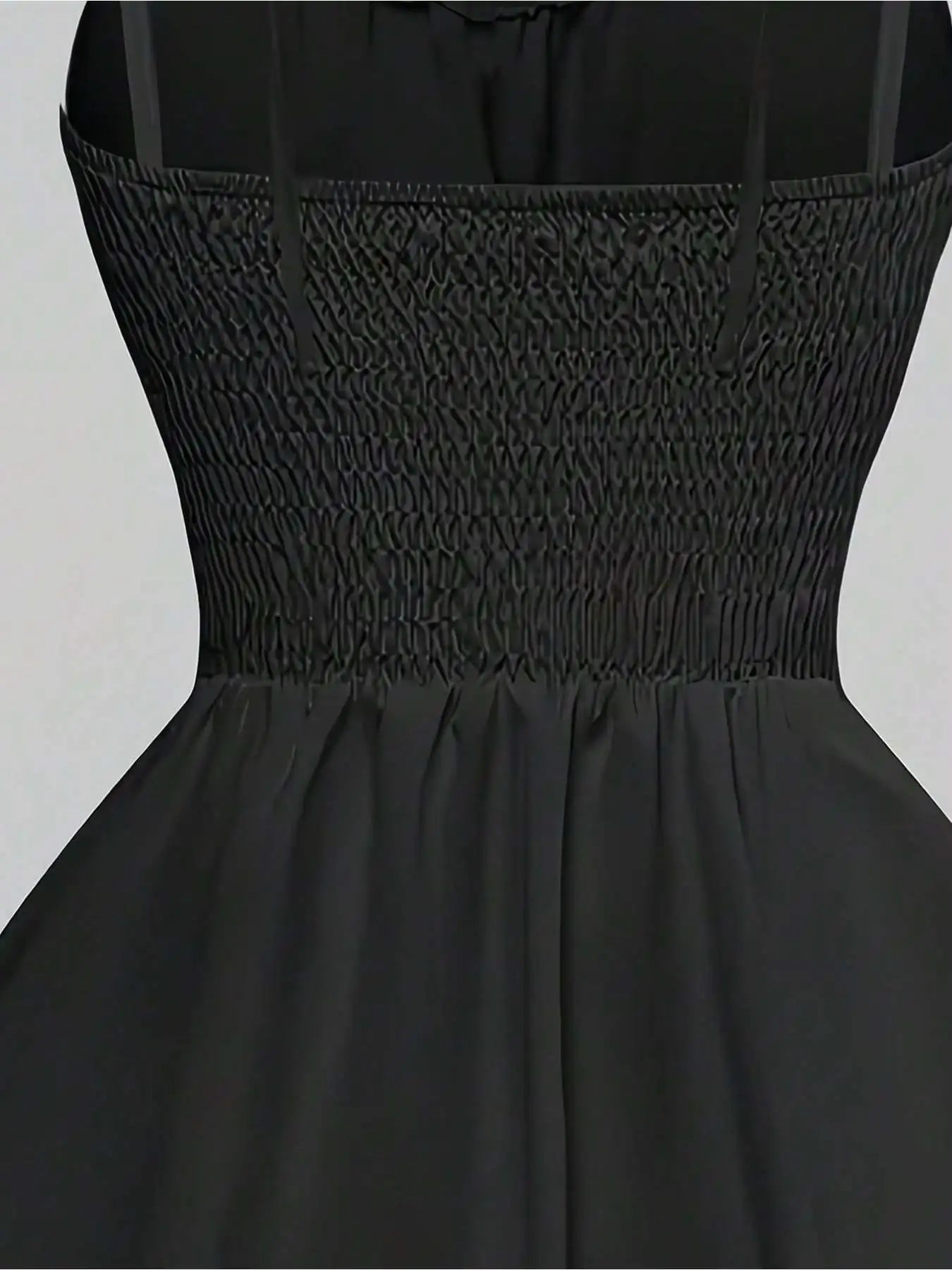 Modischer mittellanger Rock für Kinder, lässig-elegantes Trägerkleid mit gebundenem Taillenband und Brustwickeldesign für Kinder – Detail 6