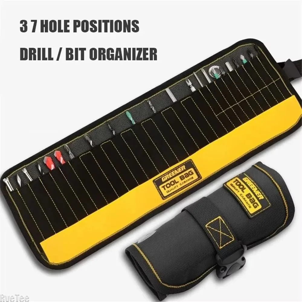High Quality 37 Holes Screwdriver Bit Storage Bag Large Capacity Multifunctional Electrician Tool Bag Thickened Wear-Resistant