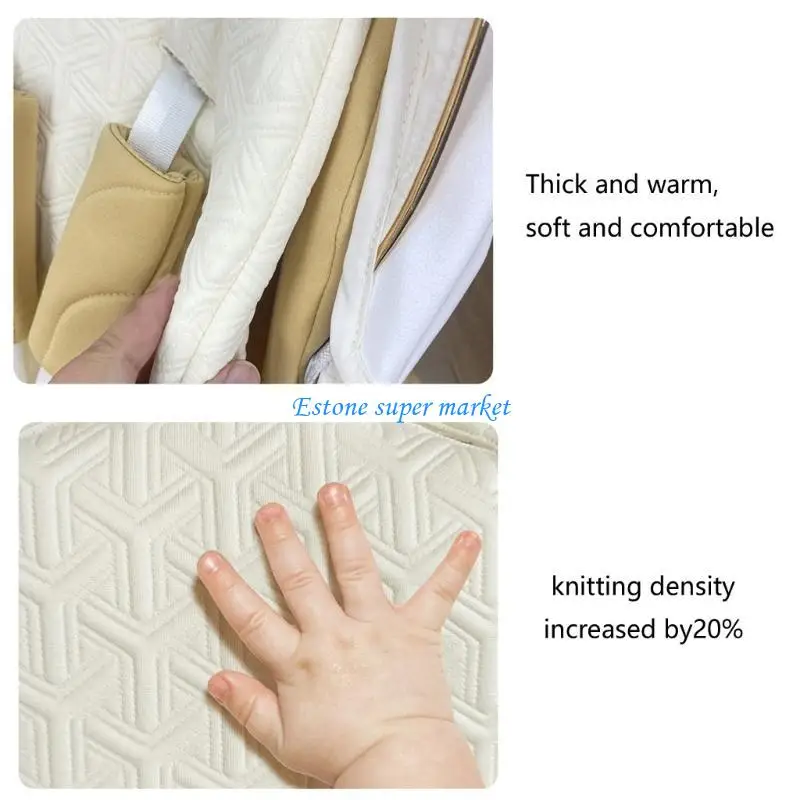 

090B Strollers Pad Set 5Pcs Double Sided Design Headrest Pillow For Most Models Machine Washable Breathable Fabric