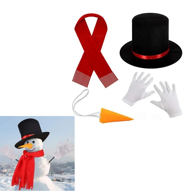 

Snowman Hat Top Hat Set New Year Christmas Party Decorations Snowman Making Photo Props Headdress Wholesale