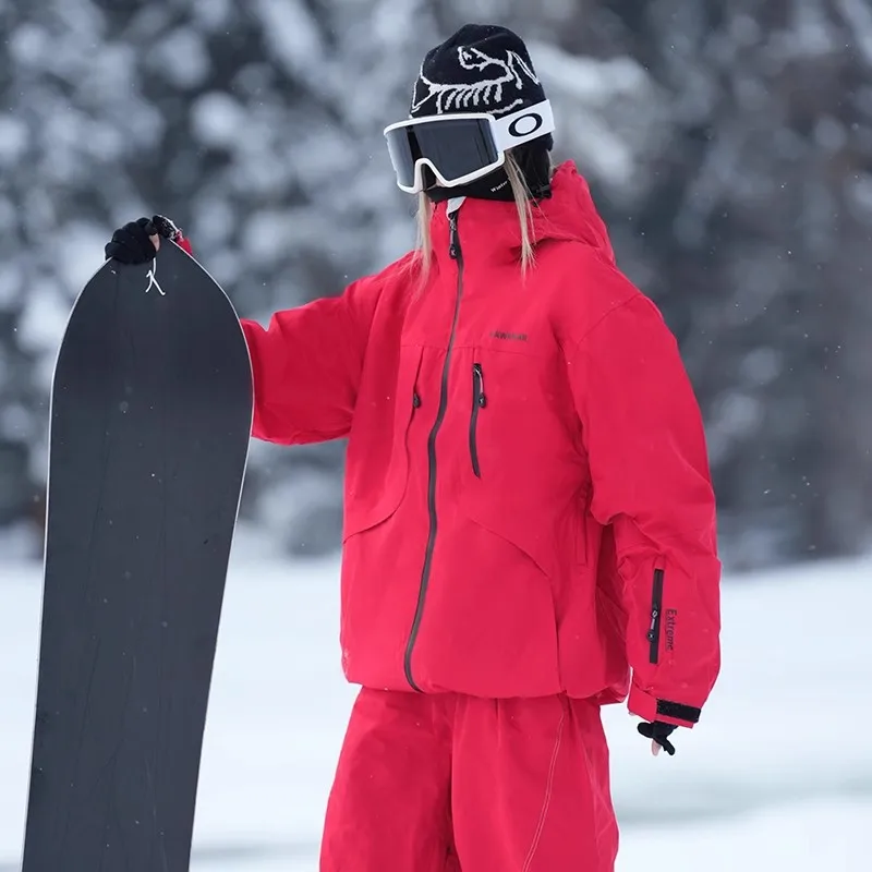 Ski Suit Women's Single and Double Board Warm Waterproof and Windproof Winter Outdoor Snow Sports Men's Snow Suit Top