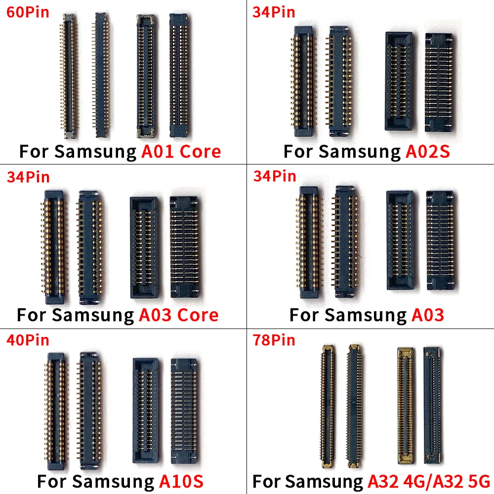 LCD Display Screen FPC Connector On Motherboard For Samsung A02S A01 A03 Core A03S A10S A32 4G 5G Display Screen On Motherboard