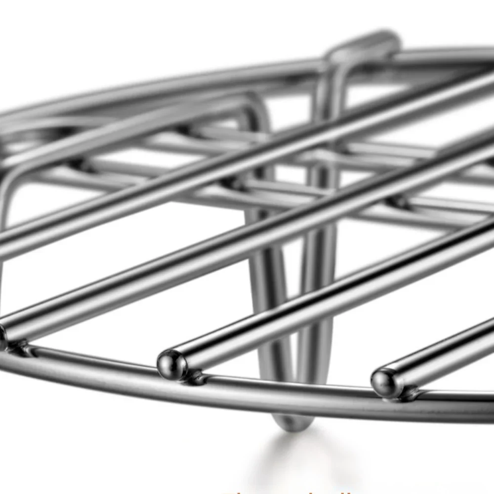 Durable 19cm Air Fryer Baking Rack Stainless Steel Round Steamer Rack Cooking Baking Pot Stand for Cosori Gourmia Foodi