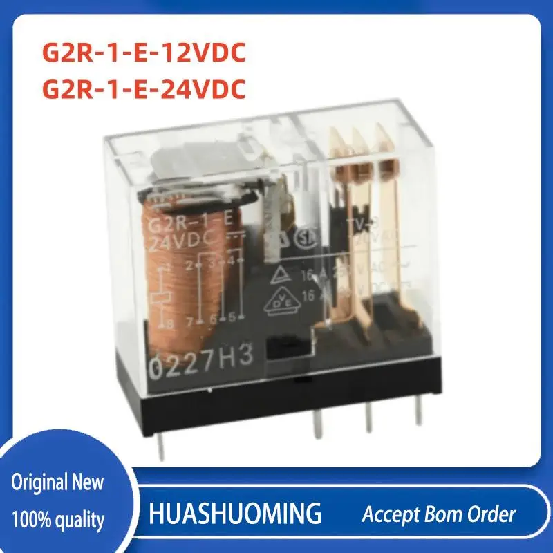 10Pcs/Lot  New   G2R-1-E-12VDC  G2R-1-E-24VDC  G2R-1-E 12VDC  G2R 1 E 12V  24V  8PIN 16A