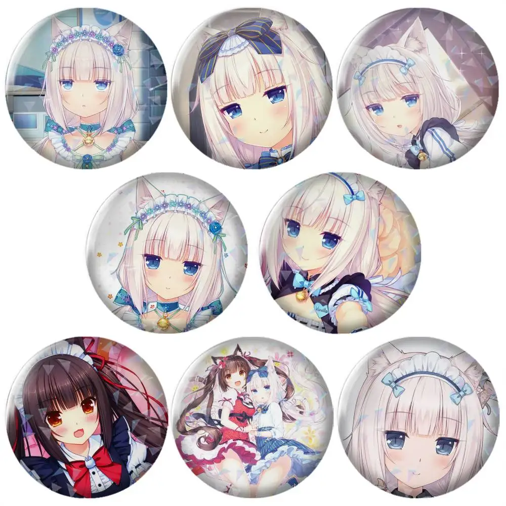 Nekopara V-Vanilla Anime-e Brooch Metal Badge Brooch