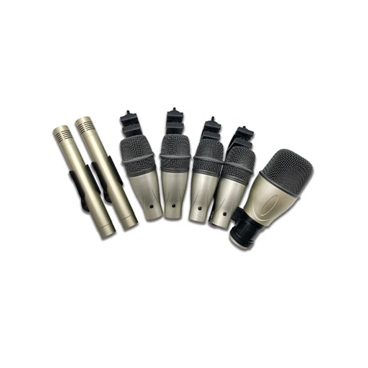 

7KIT-XLR Wired Dynamic Drum Mic Kit Studio Recording Noise Cancelling Drum Microphone