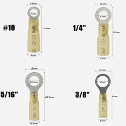 10/20Pcs 12-10AWG Yellow Heat Shrink Insulated Waterproof Ring Connector Electrical Wiring Crimp Terminals