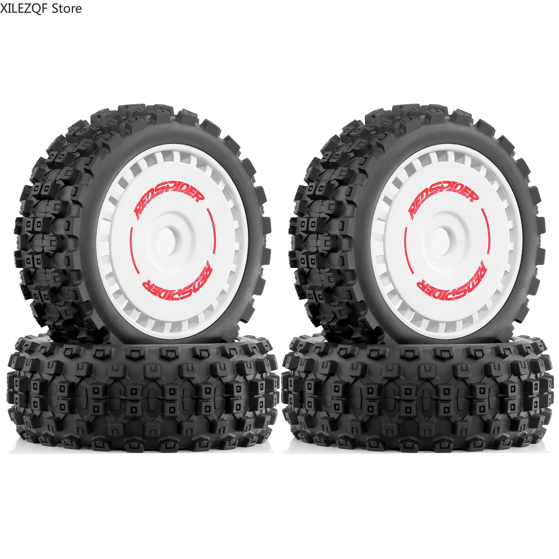 4pcs 17mm Wheel Tires for ARRMA 1/8 Talion 6S BLX, Typhon 3S BLX, Redcat, Losi, Team, Kyosho, HPS, HPI, Hobao, RC Wheel & Tires