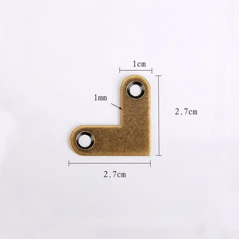 Drawer Support Brass L Corner 8Pcs L Shape Brass Flat Corner Bracket Joint Flat Corner Brace Plate Support Drawer Fixed Antique Corner