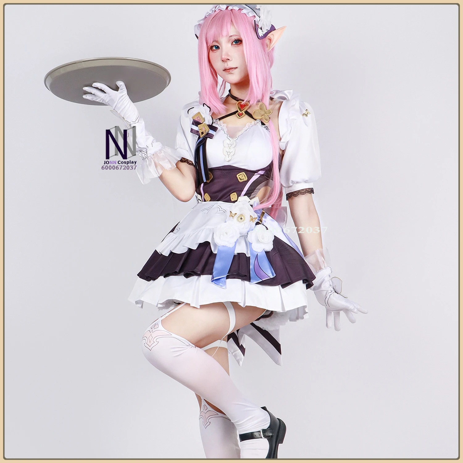 Women's Elysia Cosplay Costume - High Quality Full Set Honkai Impact 3 Fairy Ears  Sock Clips Role Playing Halloween Party Suit