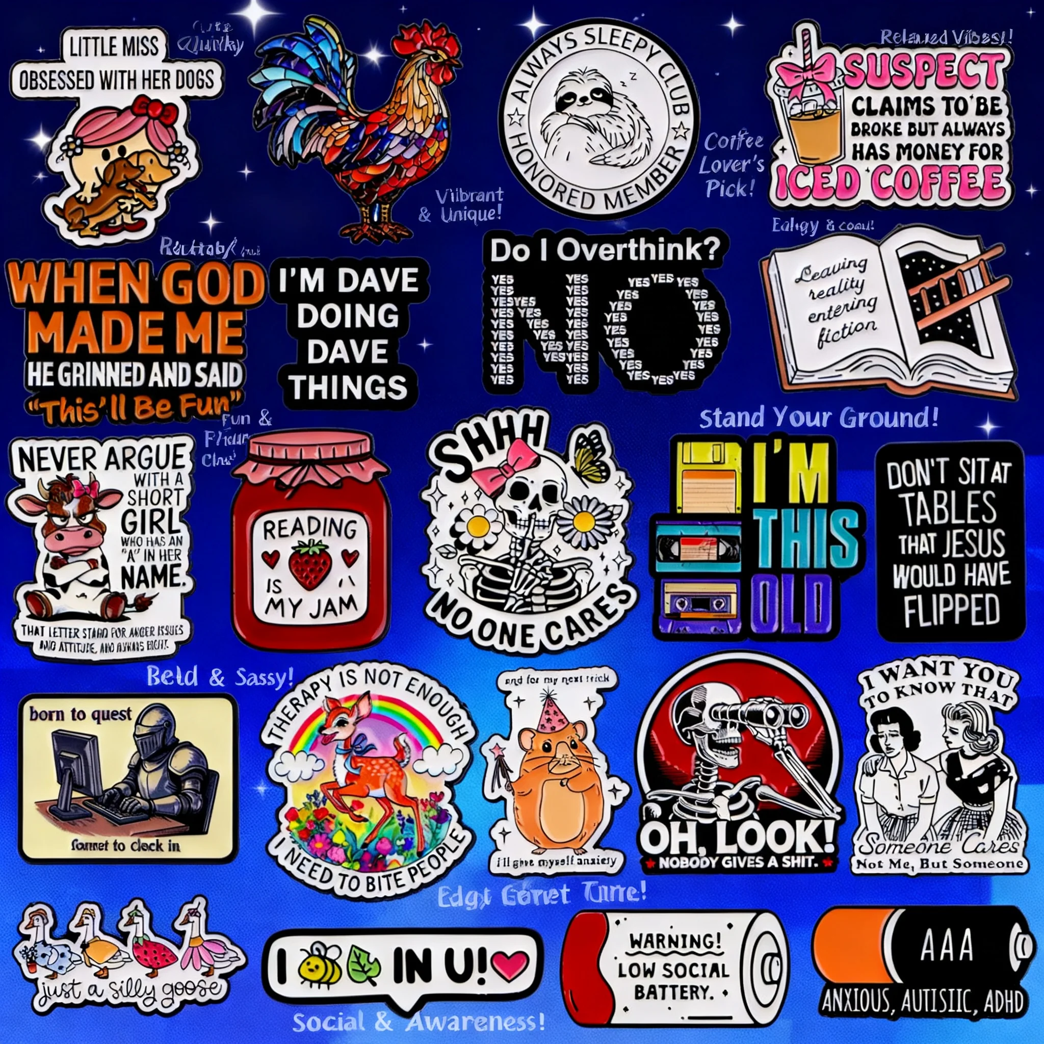 

Cartoon Deer Enamel Pin Book Badges Skeleton Brooches Battery Lapel Pins Cosplay Accessories Humorous Jewelry Toys Gifts