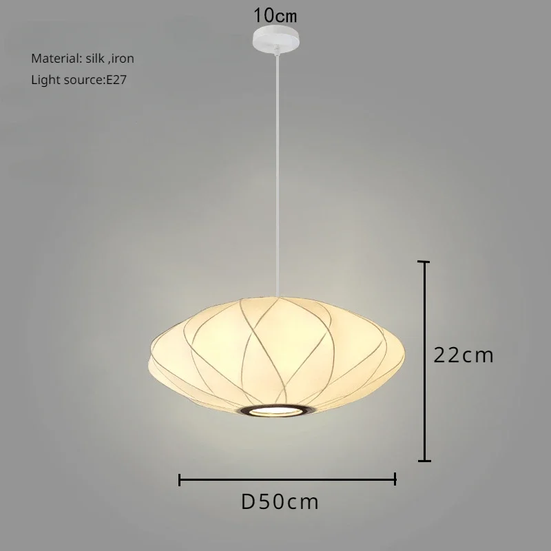 Modern Silk LED Pendant Lamp Denmark Designer Hanging Light for Living Room Hotel Restaurant Factory Direct High-End Home Decor