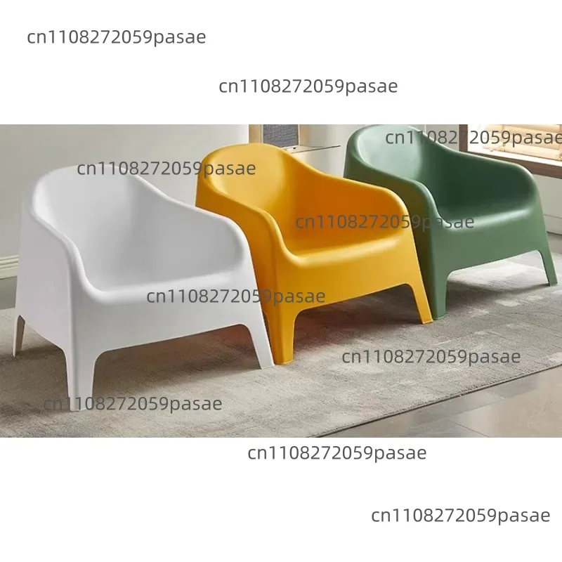 Single Armchair with Relaxing Backrest Home Balcony Armchair Plastic Chair