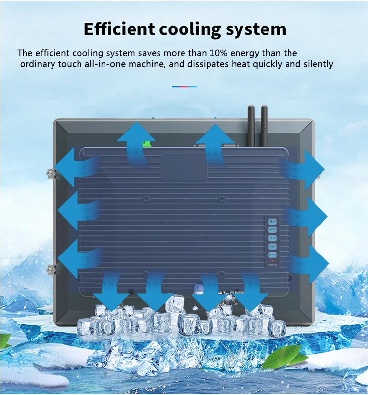 Ip65 Front-All-In-One Win10 Waterproof Wall Mounted Computer Fanless Embedded Mount With Touch Screen Industrial Panel PC Stock