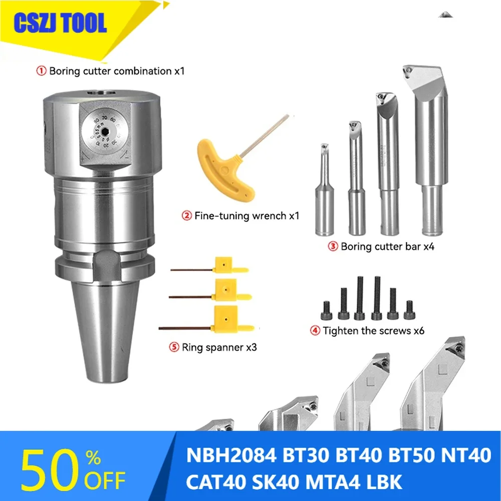 CSZJ NBH2084 BT30 BT40 BT50 NT40 CAT40 SK40 MTA4 LBK boring tool NBH2084S Tool holder fine tune Boring head boring tool NBH2084S