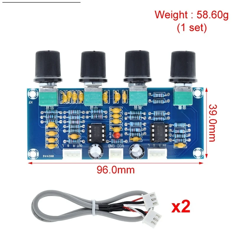 XH-A901 NE5532 Tone Board Preamp Pre-amp With Treble Bass Volume Adjustment Pre-amplifier Tone Controller For Amplifier Board