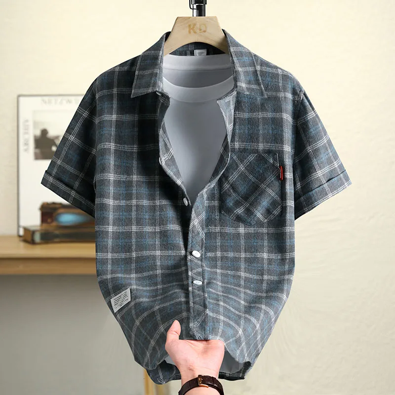

Casual Short Sleeve Blouse Men's Streetwear Fashion Shirt Streetdress Hombre Male Clothing Spring Autumn Camisa Men's Shirts New