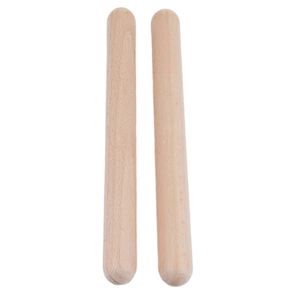 2PCS Classic Claves Percussion Instrument Classic Claves Rhythm-Sticks Wooden Drum-Sticks Children Musical Toy Rhythm Learning