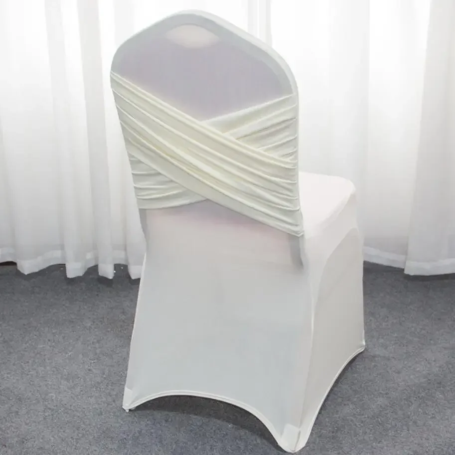 Chair Covers Wedding Decoration Spandex Universal Two Cross Swag Back Luxury Design Nice Birthday Party Hotel On Sale