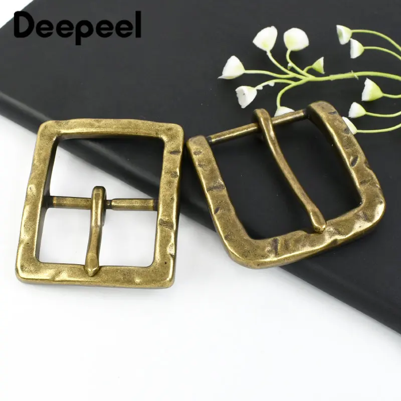 1Pc Deepeel 40mm Metal Belt Buckles Pure Copper Pin Clasp for 37-39mm Men Waistband Clothes Jeans DIY Leather Crafts Accessories