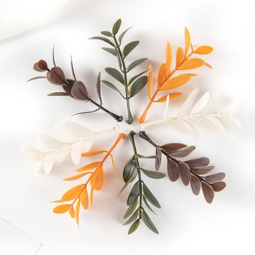 

100pcs Artificial Plant Leaves Wedding Bridal Bouquet Party Outdoor Garden Home Vase Wreath Table Decoration DIY Background Wall