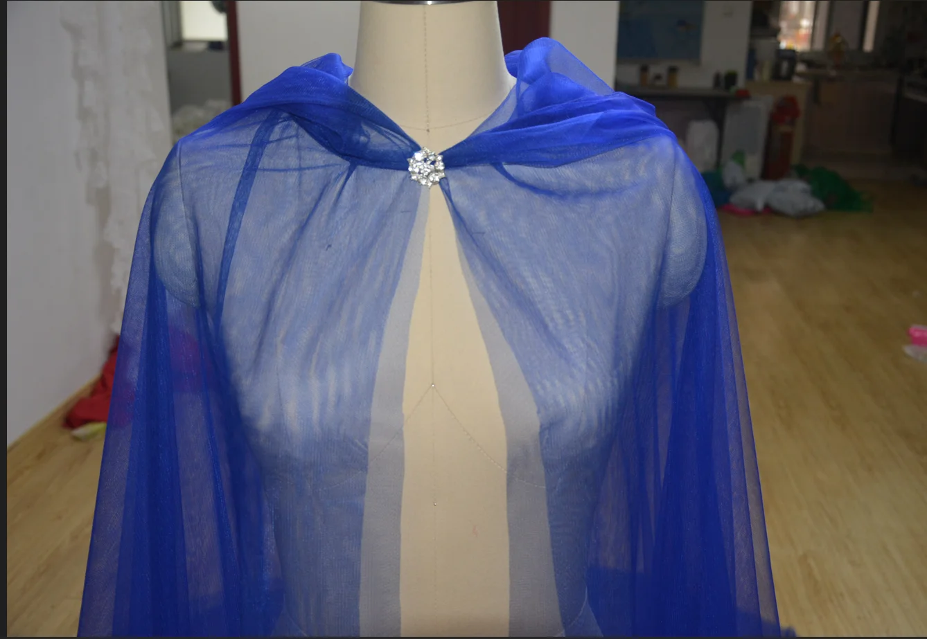 

2 layer Tulle Cloak Cape Hooded capes Medieval Bridal Shawl Coat Women Cape wedding Coat hood cape dress bolero formal custom