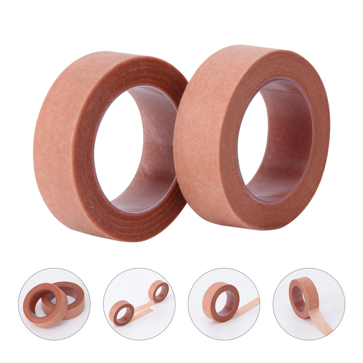 2pcs Fiber Tape Eyelash Grafting Brown Adhesive Strip Beauty Salon Supplies Lash Isolation Tool Upper Lower Eyelashes Sticky view 6