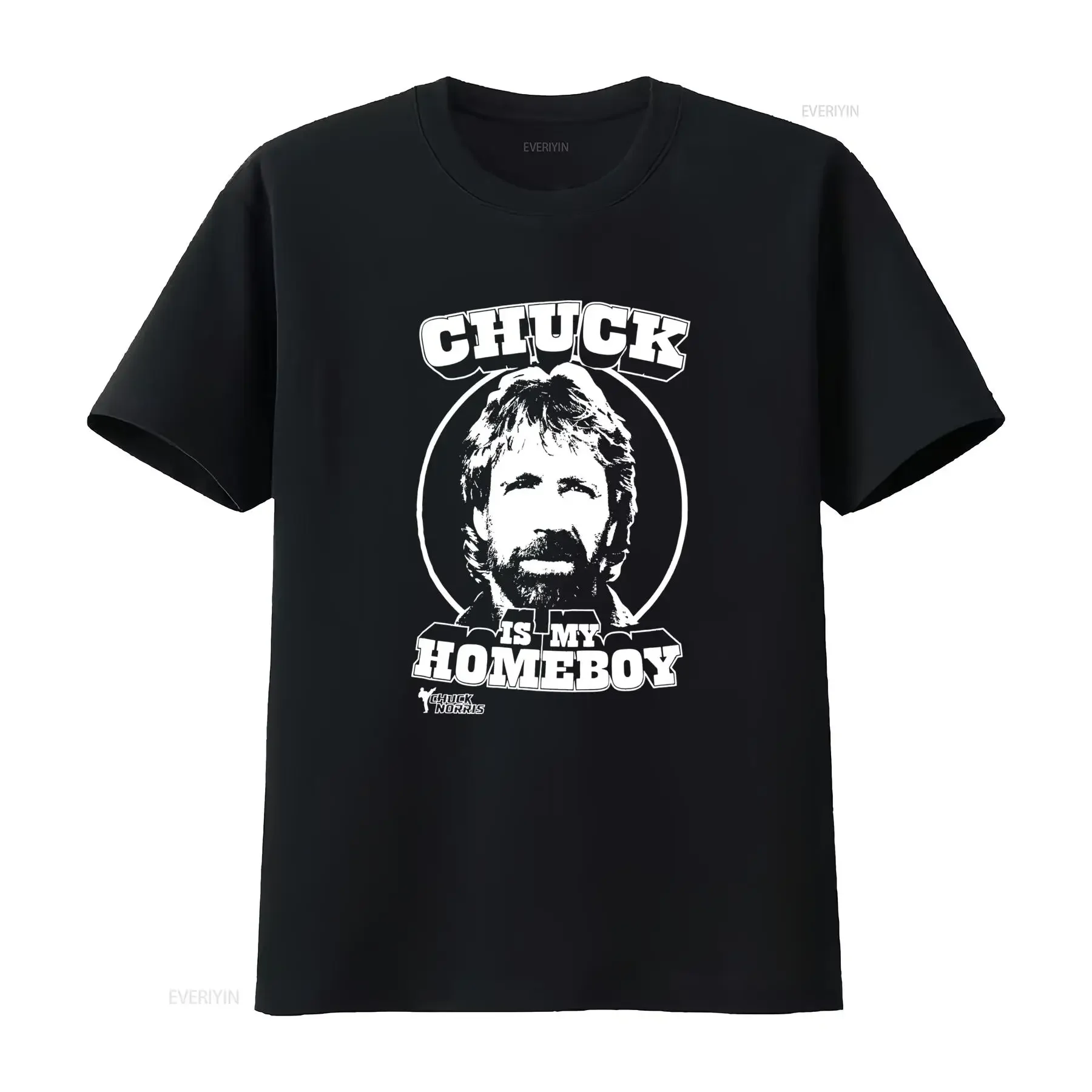 Vintage Streetwear Chuck Homeboy Portrait Black White Line Art Print Casual T Shirt vintage Washed homme Comfortable Soft
