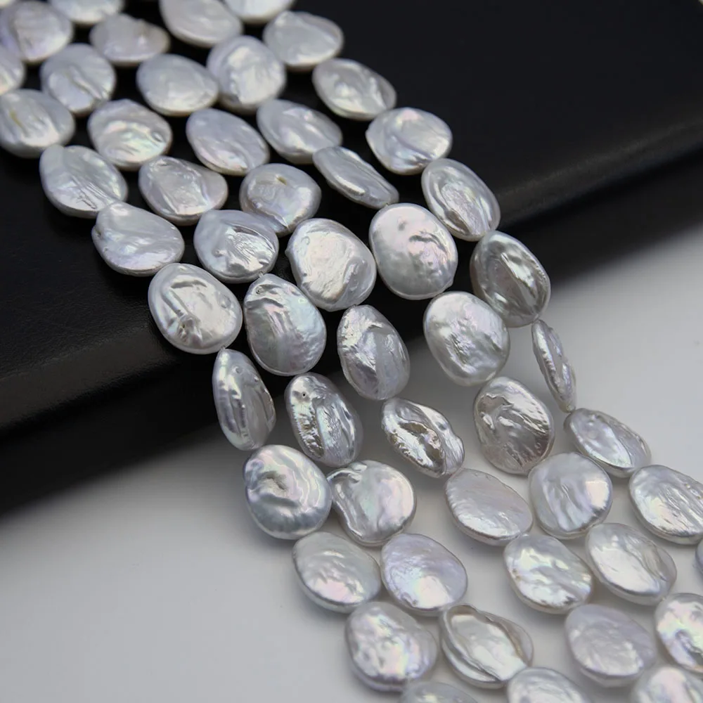 

15-18mm Natural Freshwater Pearl Teardrop Shaped for Jewelry Making DIY Necklace Bracelet Accessories 1Strand 40cm