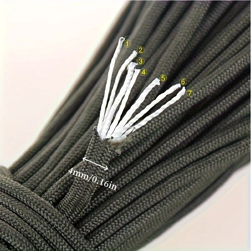 4mm 7-core paracord DIY colorful braided rope necklace jewelry handmade bracelet braided rope handmade cord popular style
