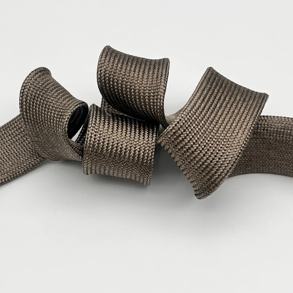 1000Deg.C Basalt Fiber Sleeve ID 1~20mm High-Temperature Sleeve  Mineral Fiber Braided Network Tube Fireproof Sleeve1/2/3/5/10M