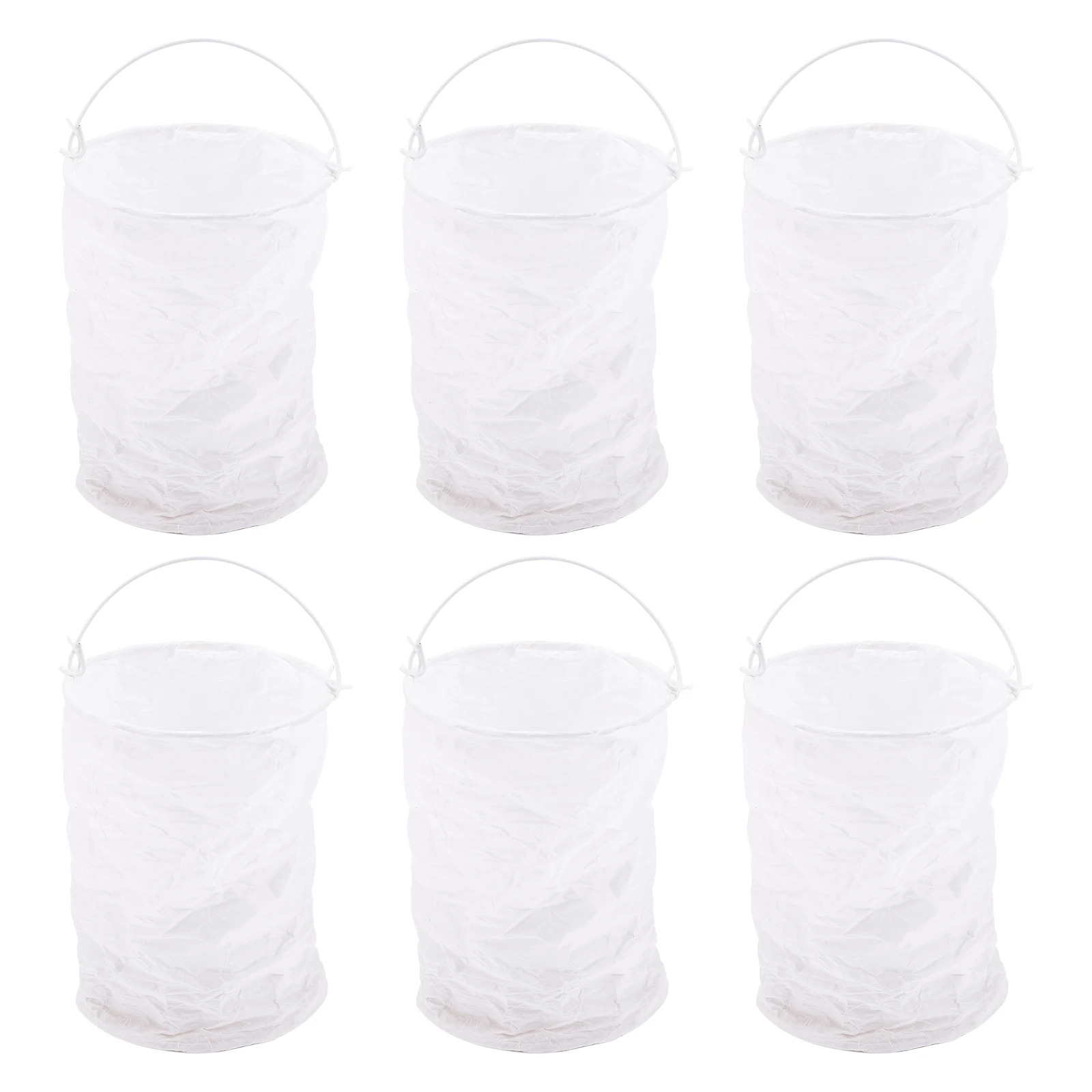 

6pcs Paper Paper Lanterns Lanterns Decorative Hanging Wedding Party Table Centerpieces Foldable Iron Frame Desk Lamp