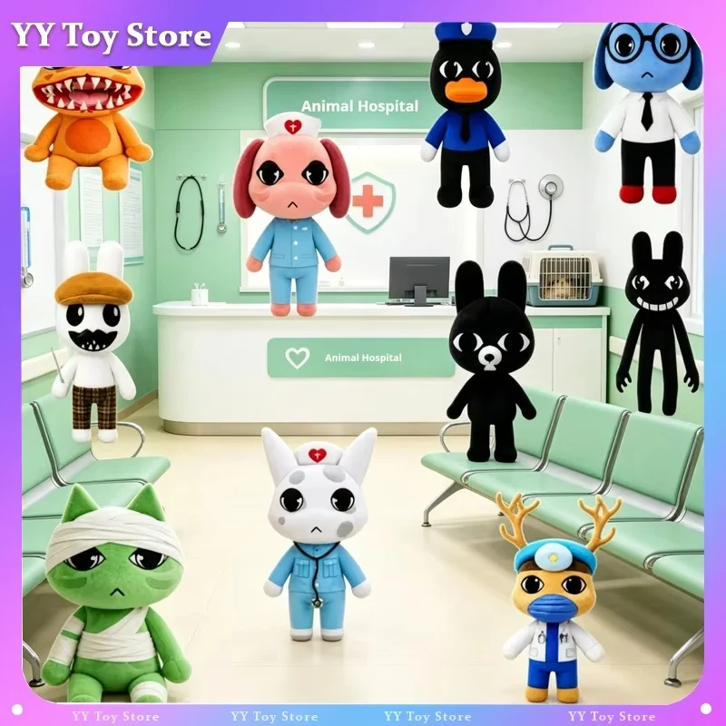 【En stock】 Périphériques de jeu pour hôpital vétérinaire, poupée en peluche créative, figurine mignonne pour la décoration de la maison, pour les collectionneurs de jeux